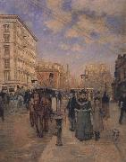 Theodore Robinson Fifth Avenue at Madison Square oil painting